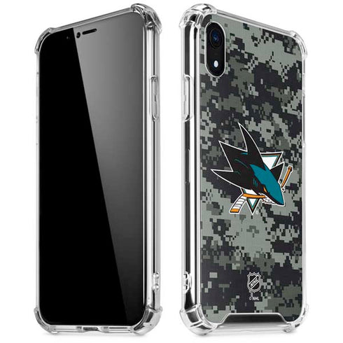 NHL San Jose Sharks Camo iPhone XR Clear Case