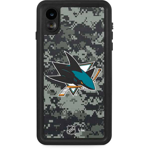 NHL San Jose Sharks Camo iPhone XR Waterproof Case
