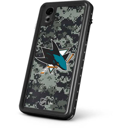 NHL San Jose Sharks Camo iPhone XR Waterproof Case