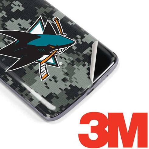 NHL San Jose Sharks Camo Moto E5 Plus Skin