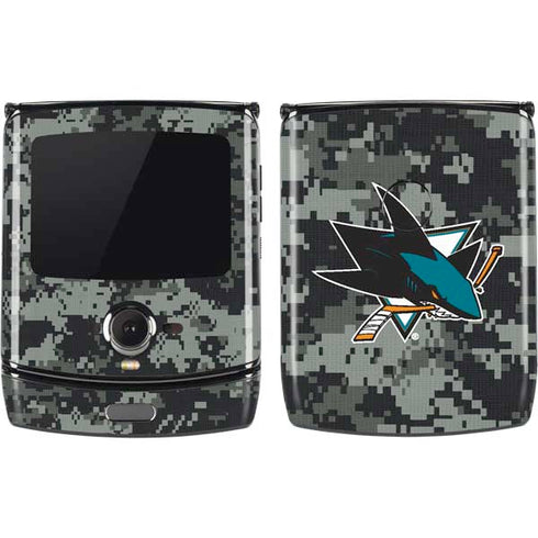 NHL San Jose Sharks Camo Motorola RAZR Skin