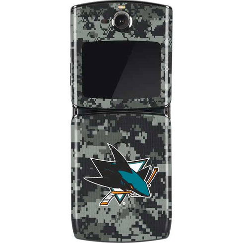 NHL San Jose Sharks Camo Motorola RAZR Skin