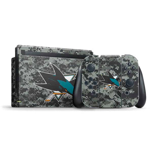 NHL San Jose Sharks Camo Nintendo Switch Bundle Skin
