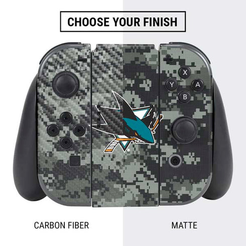 NHL San Jose Sharks Camo Nintendo Switch Bundle Skin