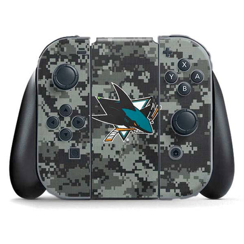 NHL San Jose Sharks Camo Nintendo Switch (2017-2021) Joy-Con Controller Skin