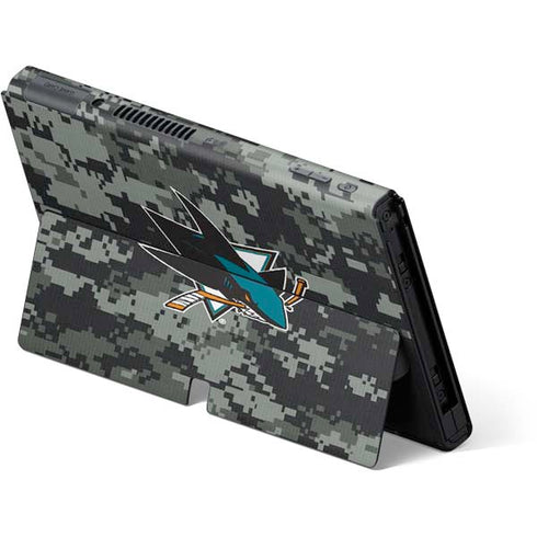 NHL San Jose Sharks Camo Nintendo Switch OLED (2021) Skin