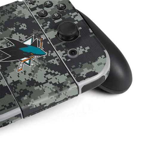 NHL San Jose Sharks Camo Nintendo Switch OLED (2021) Skin
