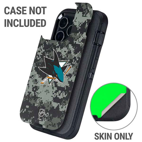 NHL San Jose Sharks Camo Otterbox Defender iPhone Skin