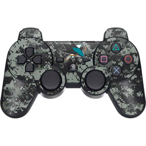 NHL San Jose Sharks Camo PS3 Dual Shock wireless controller Skin