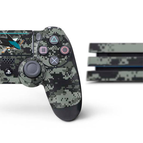 NHL San Jose Sharks Camo PS4 Pro Bundle Skin