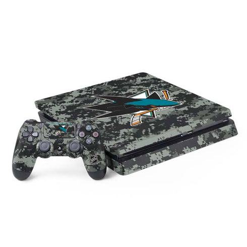 NHL San Jose Sharks Camo PS4 Slim Bundle Skin
