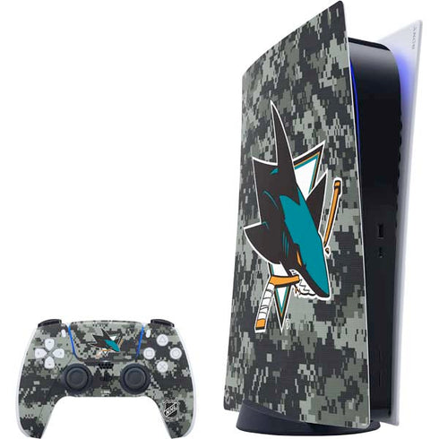 NHL San Jose Sharks Camo PS5 Digital Edition Bundle Skin