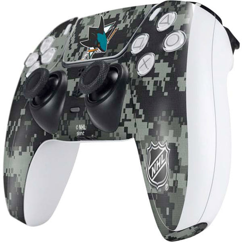 NHL San Jose Sharks Camo PS5 Controller Skin