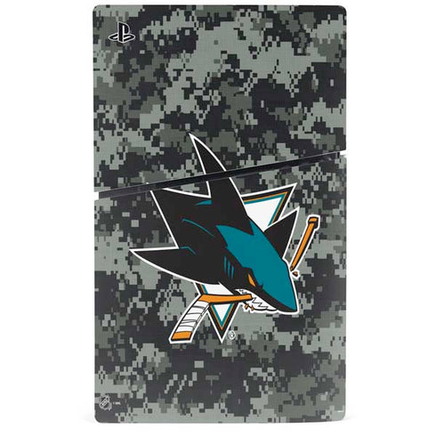 NHL San Jose Sharks Camo PS5 Slim Disk Bundle Skin