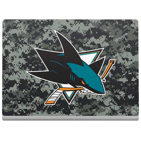 NHL San Jose Sharks Camo Surface Book 2 13.5in Skin