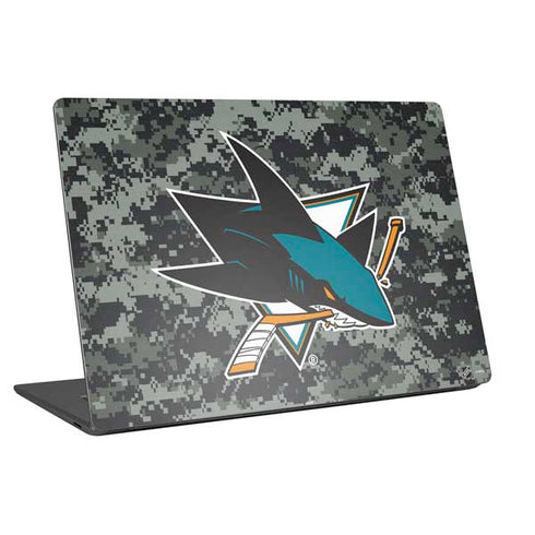 NHL San Jose Sharks Camo Universal Laptop 16.6in (13.4 x 9.7in) Skin