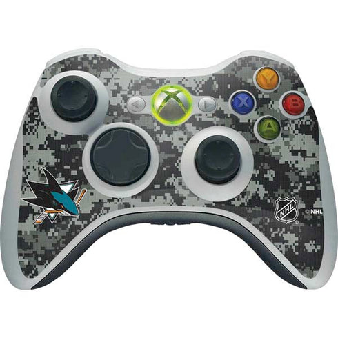NHL San Jose Sharks Camo Xbox 360 Wireless Controller Skin