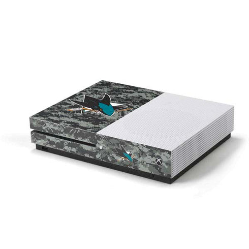 NHL San Jose Sharks Camo Xbox One S Console Skin