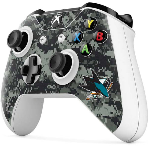 NHL San Jose Sharks Camo Xbox One S Controller Skin