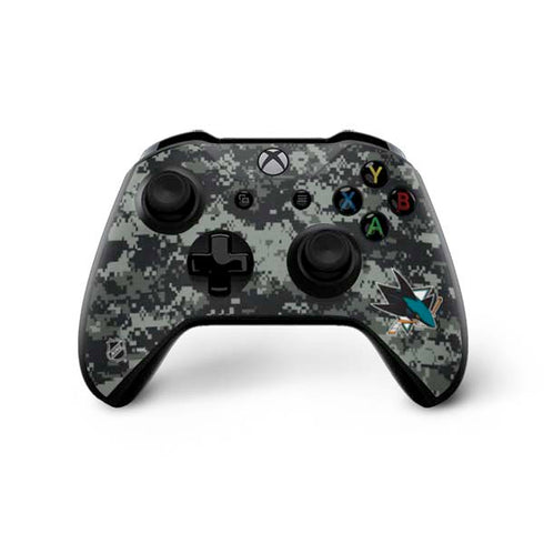 NHL San Jose Sharks Camo Xbox One X Controller Skin