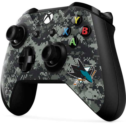 NHL San Jose Sharks Camo Xbox One X Controller Skin