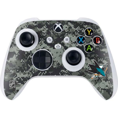 NHL San Jose Sharks Camo Xbox Series S Controller Skin