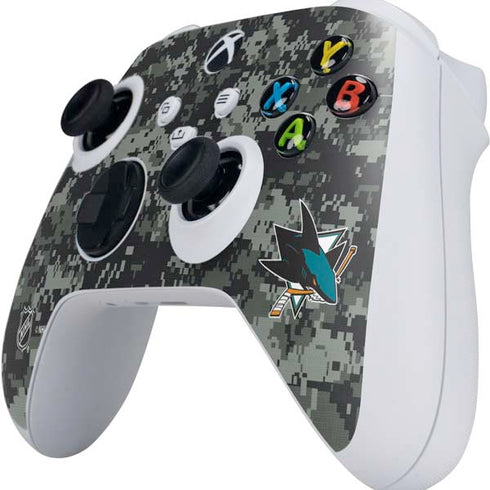 NHL San Jose Sharks Camo Xbox Series S Controller Skin