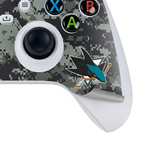 NHL San Jose Sharks Camo Xbox Series S Controller Skin