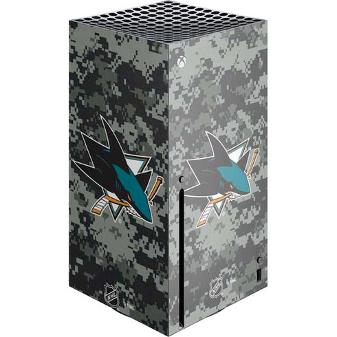 NHL San Jose Sharks Camo Xbox Series X Console Skin
