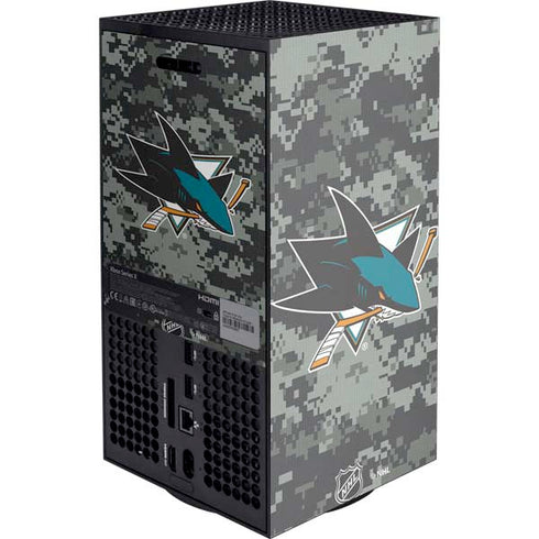 NHL San Jose Sharks Camo Xbox Series X Console Skin