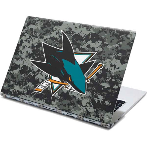 NHL San Jose Sharks Camo Yoga 910 2-in-1 14in Touch-Screen Skin