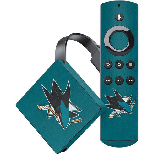 NHL San Jose Sharks Distressed Amazon Fire TV Skin