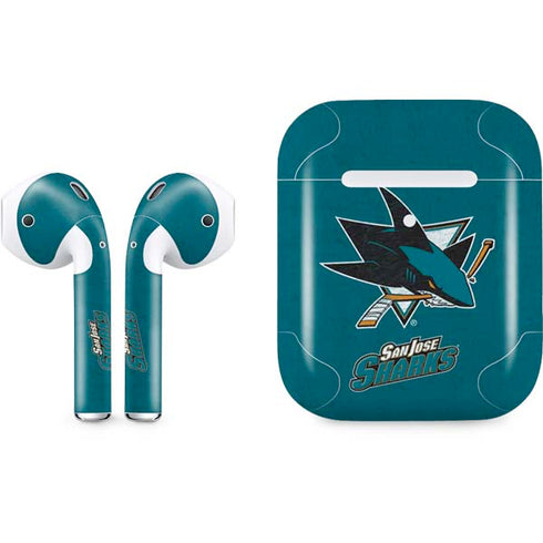 NHL San Jose Sharks Distressed Apple AirPods 2 Skin