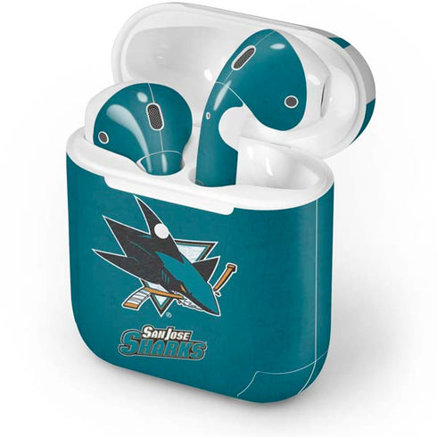NHL San Jose Sharks Distressed Apple AirPods 2 Skin