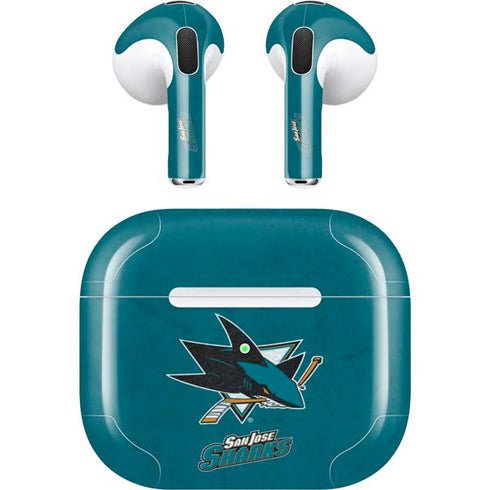 NHL San Jose Sharks Distressed Apple AirPods (3rd Gen 2021) Skin