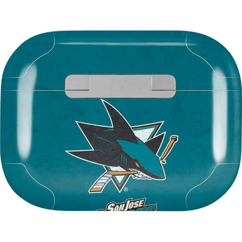 NHL San Jose Sharks Distressed Apple AirPods Pro Skin