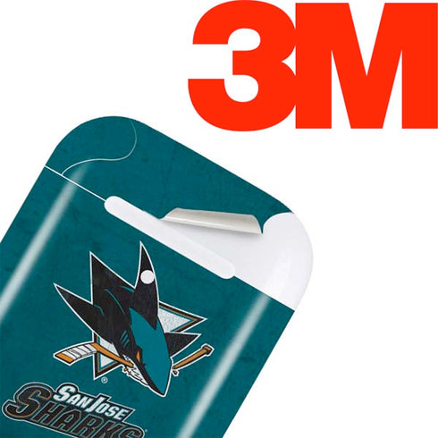 NHL San Jose Sharks Distressed Apple AirPods Skin