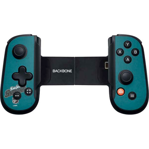 NHL San Jose Sharks Distressed Backbone One for iPhone Game Controller Skin