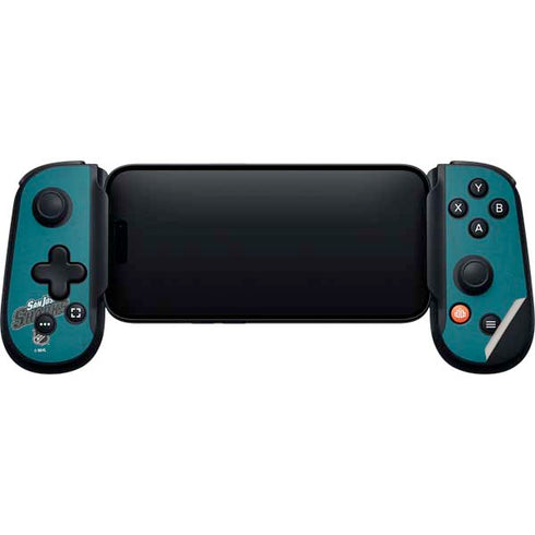 NHL San Jose Sharks Distressed Backbone One for iPhone Game Controller Skin