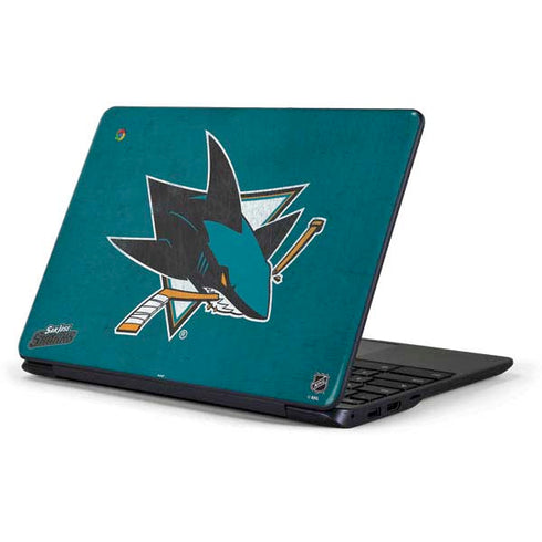 NHL San Jose Sharks Distressed Samsung Chromebook Skin
