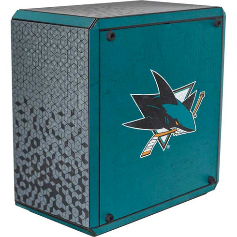 NHL San Jose Sharks Distressed Cooler Master MasterBox Q300L Mini Tower Skin