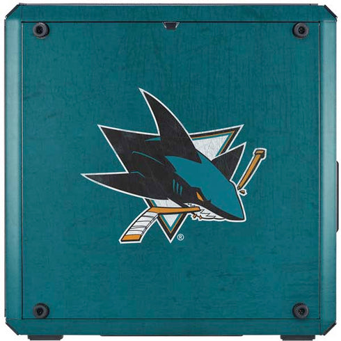 NHL San Jose Sharks Distressed Cooler Master MasterBox Q300L Mini Tower Skin