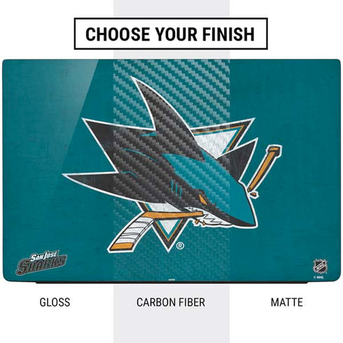 NHL San Jose Sharks Distressed Dell Vostro Skin