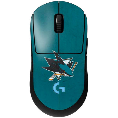NHL San Jose Sharks Distressed G Pro Wireless Gaming Mouse Skin