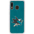 NHL San Jose Sharks Distressed Galaxy A20 Clear Case