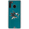 NHL San Jose Sharks Distressed Galaxy A21 Clear Case