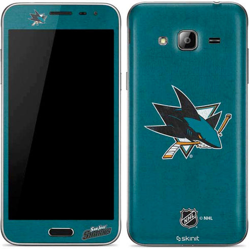 NHL San Jose Sharks Distressed Galaxy J3 Skin