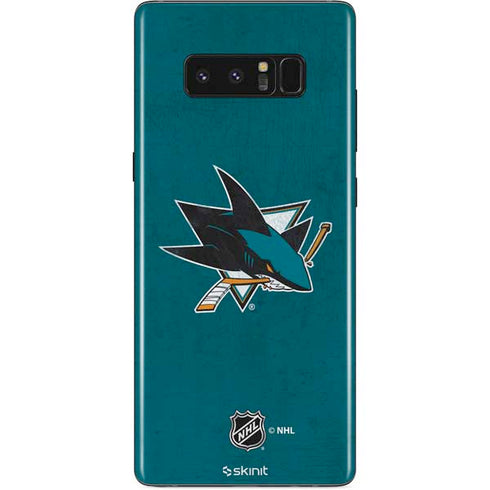 NHL San Jose Sharks Distressed Galaxy Note 8 Skin