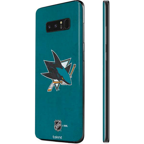NHL San Jose Sharks Distressed Galaxy Note 8 Skin