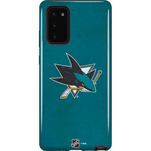 NHL San Jose Sharks Distressed Galaxy Note20 5G Pro Case